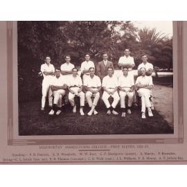 First Eleven Cricket Team, Roseworthy Agricultural College, 1922-23