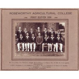 Cricket Team, Roseworthy Agricultural College, 1930