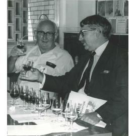 Wine Tasting - Director Don Williams and Bill Nankivell, c1980