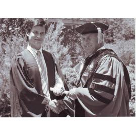 Barrie Thistlethwayte With New Graduate, 1989