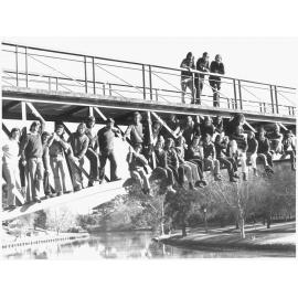 Final Year Civil Engineering Students - University Footbridge, 1974