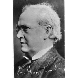 Horace Lamb, Professor of Mathematics, c1904
