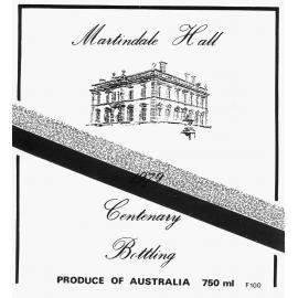 Martindale Hall - Centenary Bottle Label, 1979