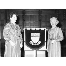 Presentation of Hand Embroidered Coat of Arms - Bonython Hall, 1982