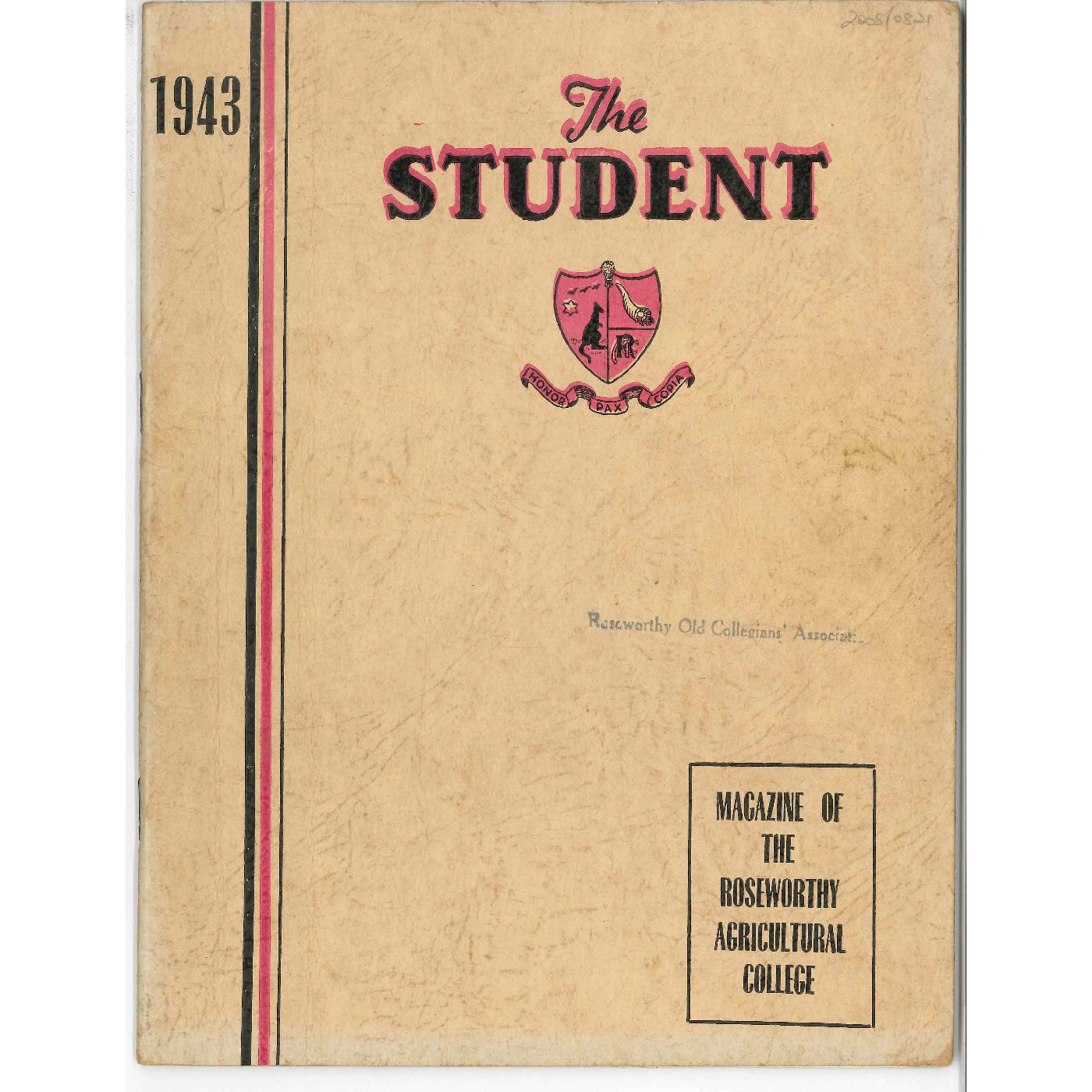 'The Student' Magazine of Roseworthy Agricultural College, 1897 to 1991
