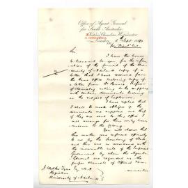 Agent General - London - Regarding letter from Professor Edward Henry Rennie re Explosives