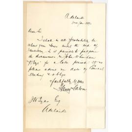 Henry Salom - Adelaide - Postponement of discussion re Whinham Prize