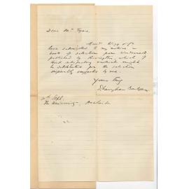 Professor Edward Vaughan Boulger - Adelaide - Suggested alteration in Text book for English in Junior Examination