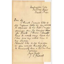 Miss Jessie E Bostock - Hackney - Wishes to be examined in Classics by Professor David Frederick Kelly