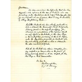 Professor Frederick William Pennefather - Mr George John Robert Murray - Alterations in Statutes of Stow Prize and Scholarship
