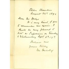 Miss Mabel Hardy - Eldon Chambers - King William Street Adelaide - Will Act as Supervisor