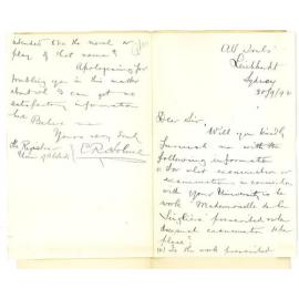 E R Holme - All Souls - Leichhardt Sydney - Information French Textbook