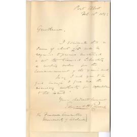 Professor Edward Henry Rennie - Port Elliot - Estimate of Expenditure to Commence 1893