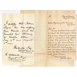 Julian Ayers - Adelaide - Credit for Lectures - Doctors Certificate Enclosed