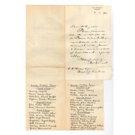 Frederic Chapple - Prince Alfred College - Requests pupils Certificates