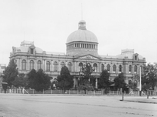 The Exhibition Building on North Terrace was the first home of the School of Mines and Industries.